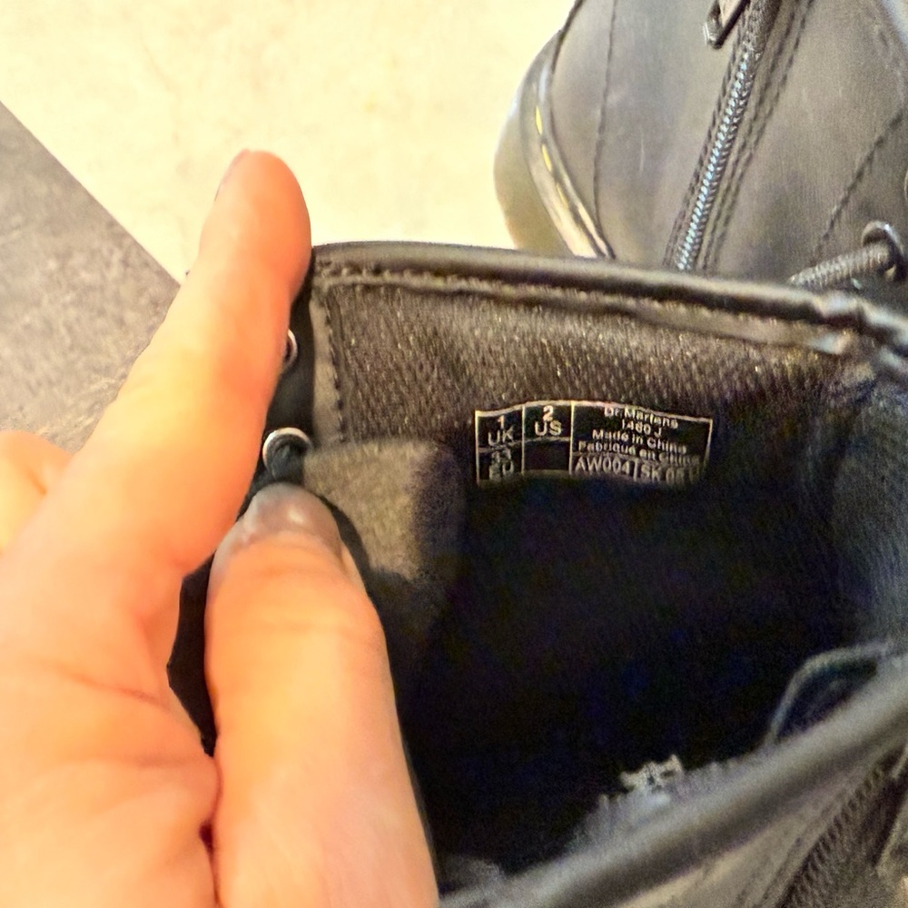 Dr. Martens Black Kids Boots - Picture 9 of 9